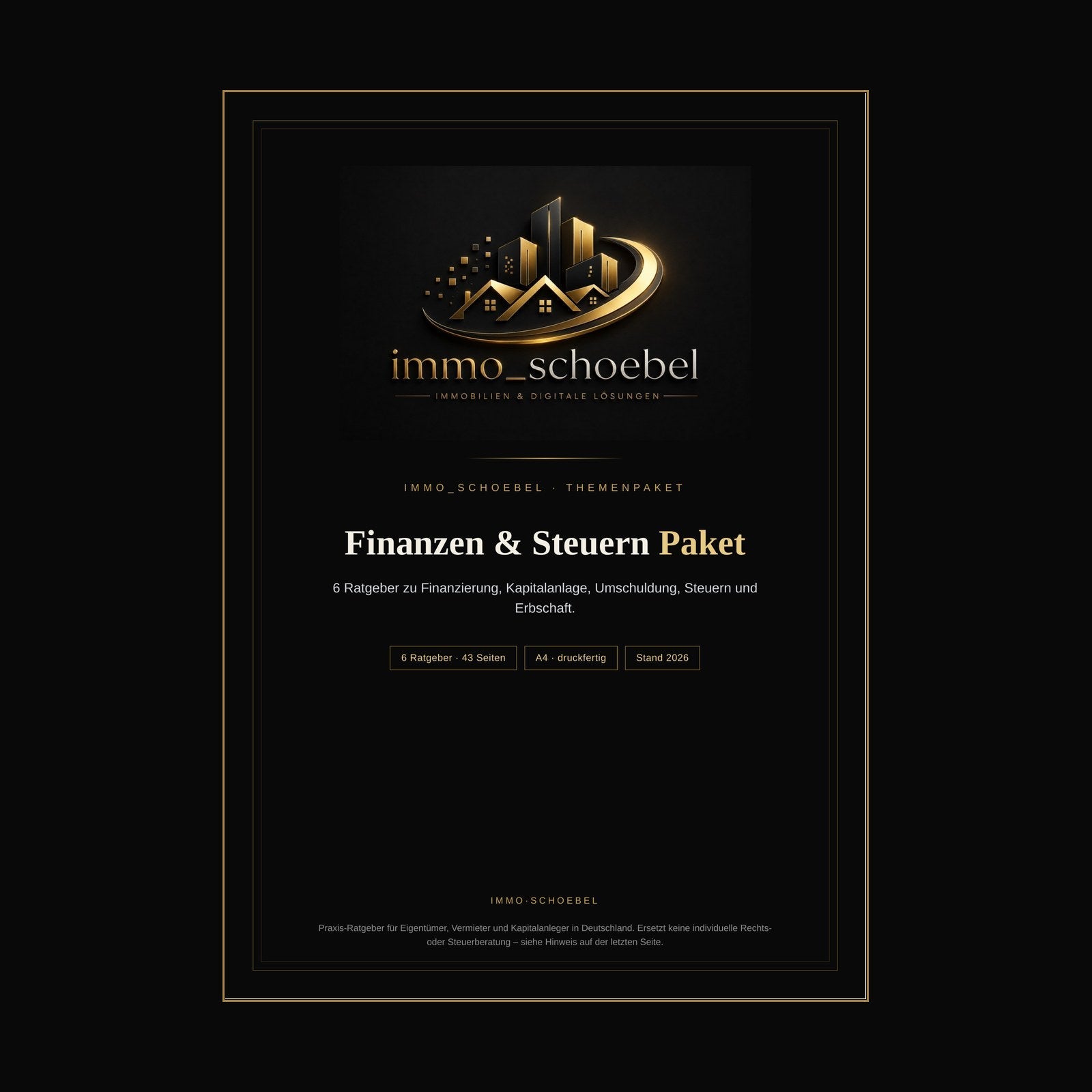 Finanzen & Steuern Paket – 6 Ratgeber