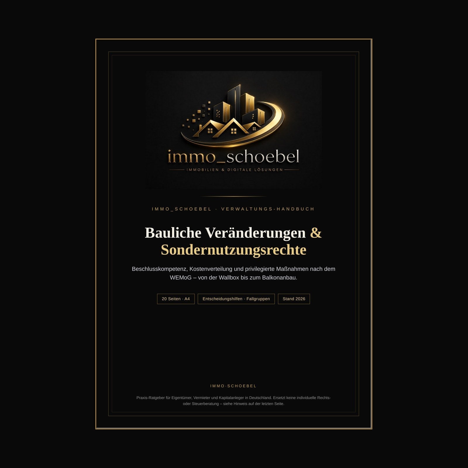 Handbuch 13 – Bauliche Veränderungen & Sondernutzungsrechte